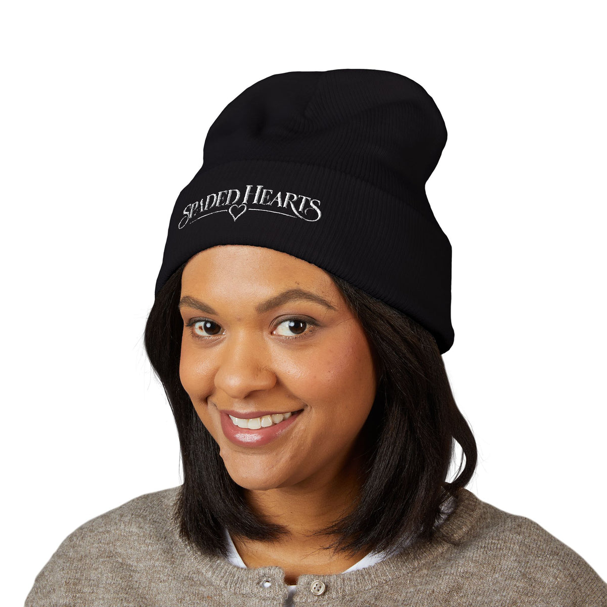 Classic Cuffed Beanie (Embroidery)💜