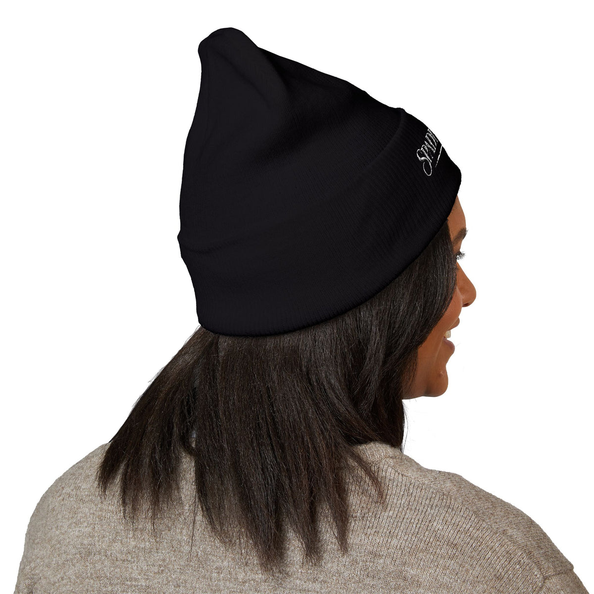Classic Cuffed Beanie (Embroidery)💜